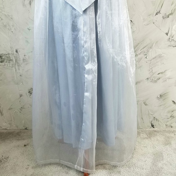 VINTAGE Blue & Silver Ball Prom Evening Party Gown - Picture 5 of 8